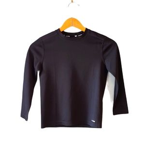 Tek Gear Small Waffle Print Long Sleeve Shirt Black Size Small